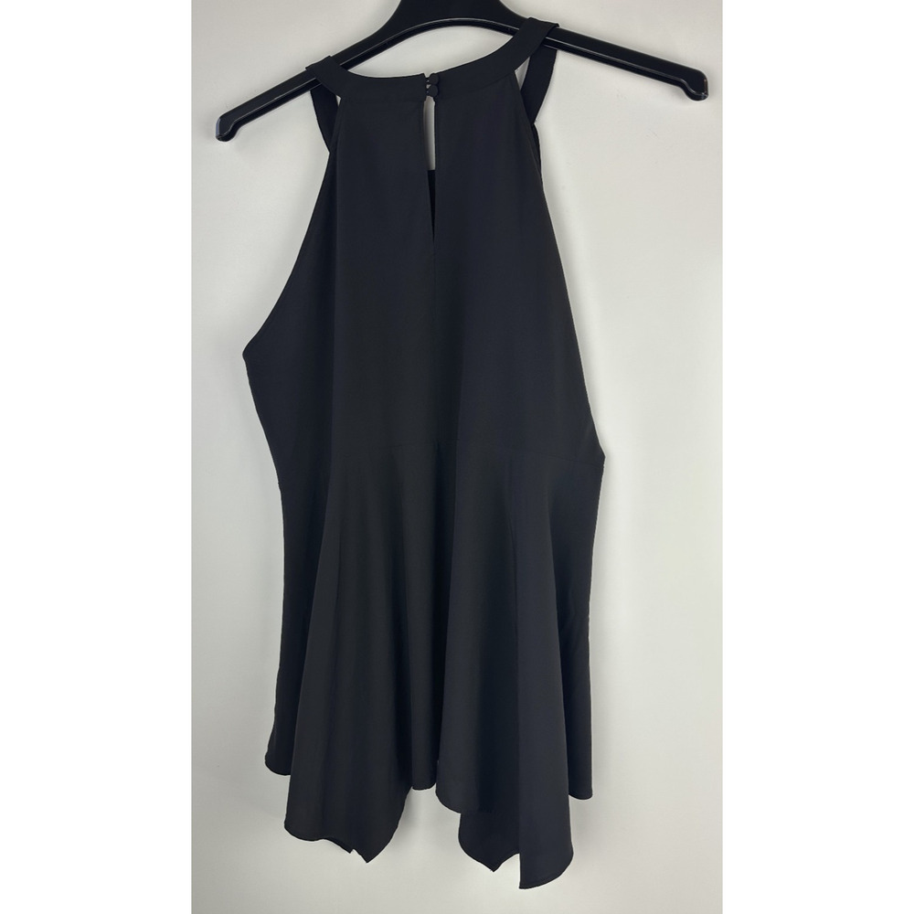 Torrid Babydoll Chablis Goddess Neck Tank Stretch Black Keyhole Plus Size 1 1X - Picture 7 of 11